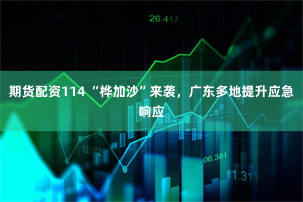 期货配资114 “桦加沙”来袭，广东多地提升应急响应