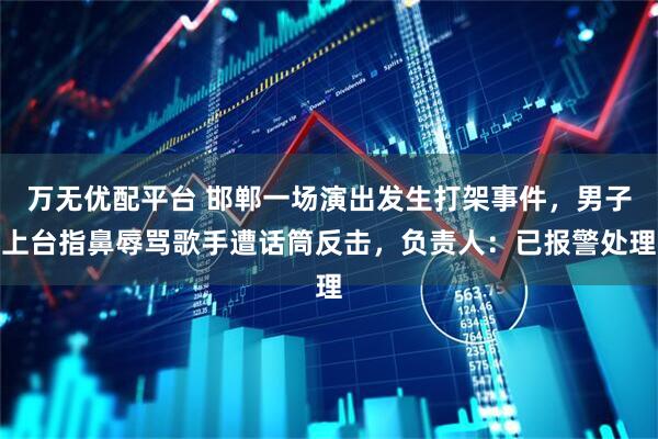 万无优配平台 邯郸一场演出发生打架事件，男子上台指鼻辱骂歌手遭话筒反击，负责人：已报警处理